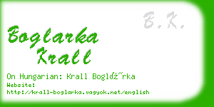 boglarka krall business card